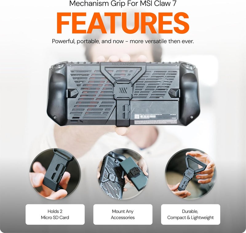 Mechanism قبضة وحدة التحكم لجهاز MSI Claw 7 AI+ | ملحقات سهلة الاستخدام لجهاز MSI Claw | قم ببناء مجموعة ملحقاتك الخاصة - Image 2